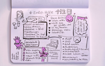 Sabbeln bis der Arzt kommt – Sketchnotes beim Erste-Hilfe-Kurs